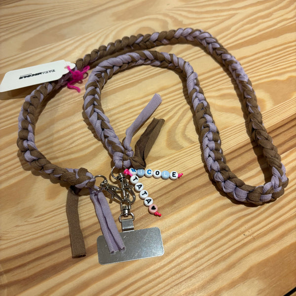 Cordon de téléphone Violet Marron