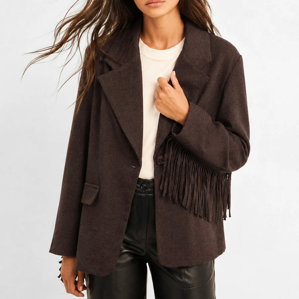 Veste à franges Ange Café
