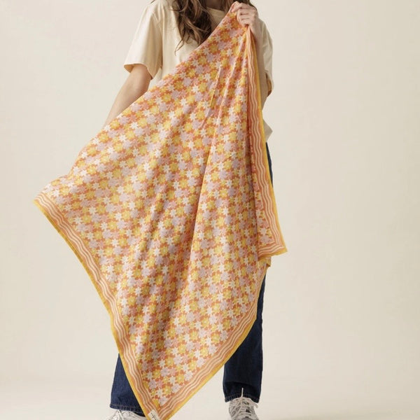 Big Foulard LATIKA Pâquerette Orange