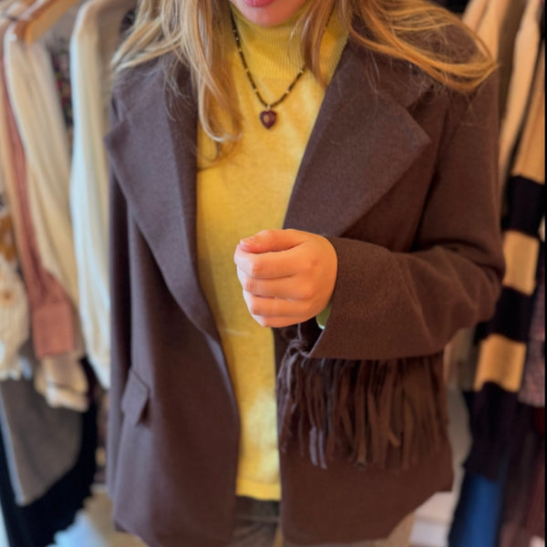 Veste à franges Ange Café