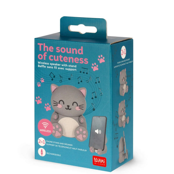 Enceinte et Support Téléphone Chat