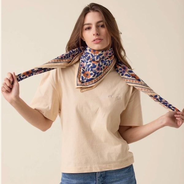 Big Foulard LATIKA Cœur bleu royal
