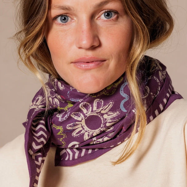 Big Foulard LATIKA Ardoise Taffeta