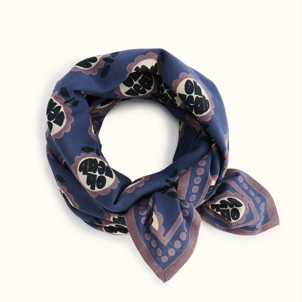 Big Foulard LATIKA Yeah Indigo