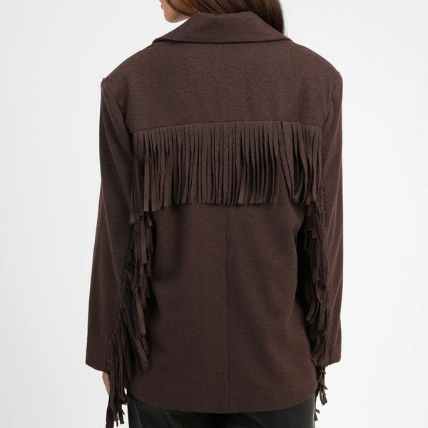 Veste à franges Ange Café