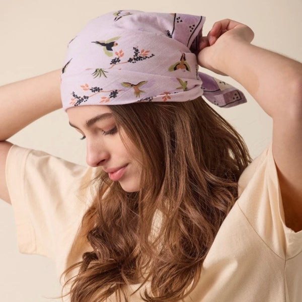 Small Foulard Manika cerisier lilas