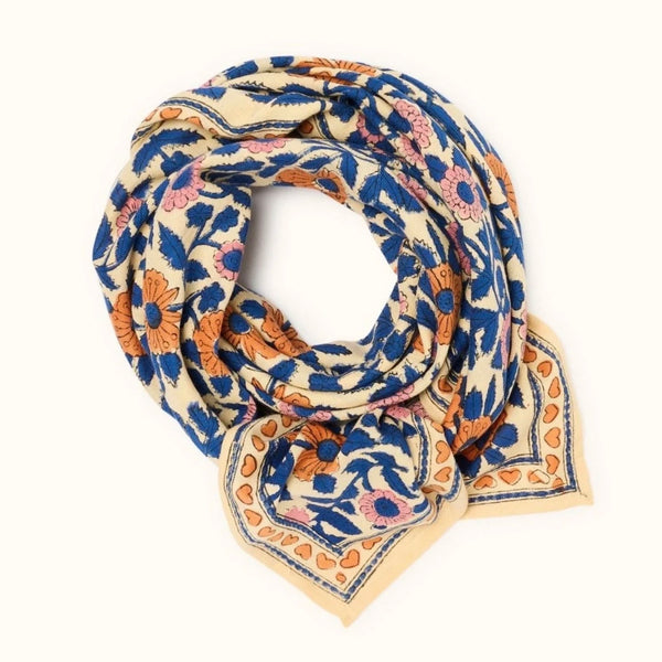 Big Foulard LATIKA Cœur bleu royal