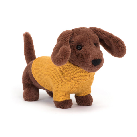 Sweater Sausage Dog Yellow