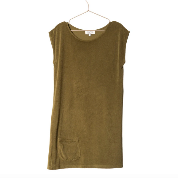 Robe en éponge bouclette bio Suny Douceur vert bronze