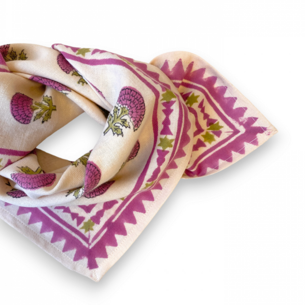 Small Foulard Manika Floret Macadamia