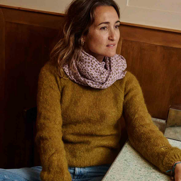 Lange léopard Mauve