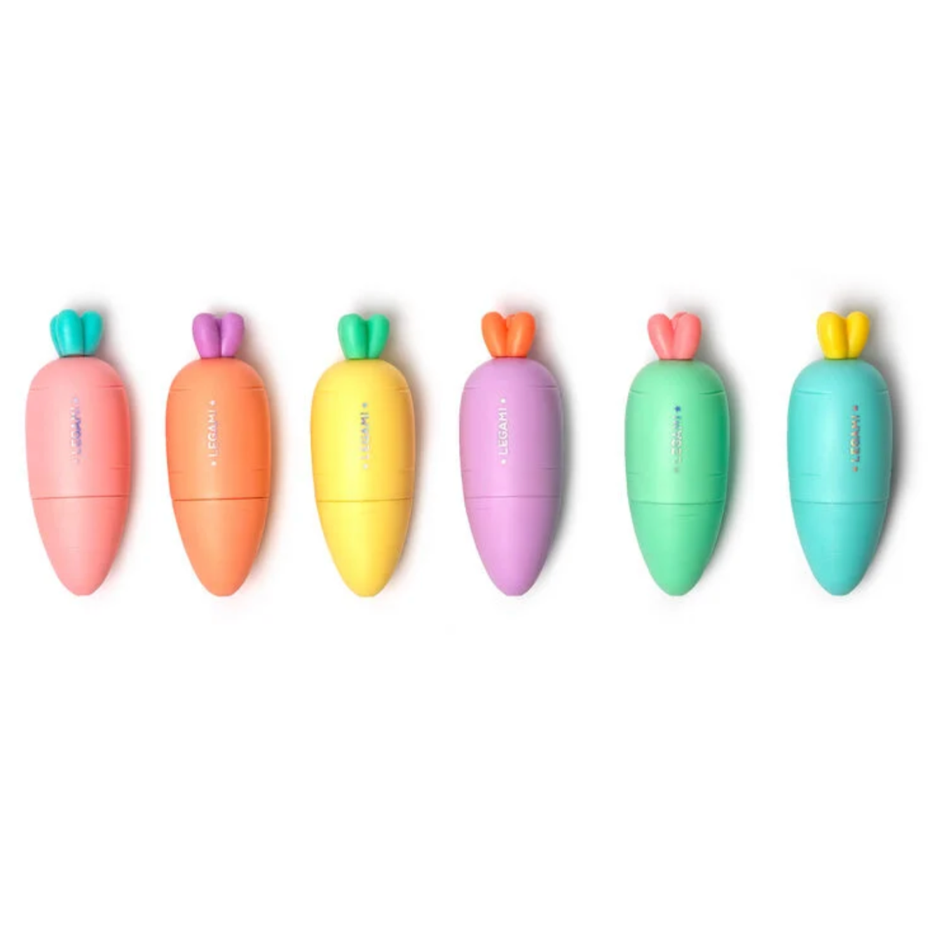 Set de 6 mini surligneurs carotte