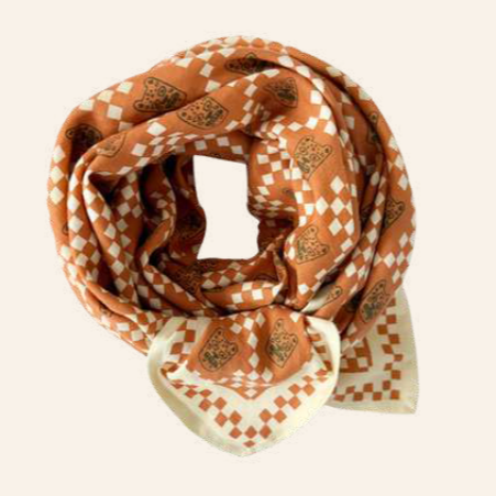 Big Foulard LATIKA Tigro Rust