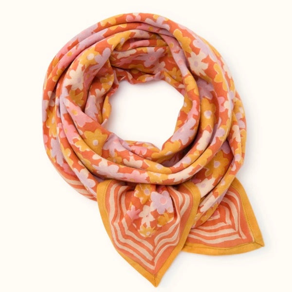 Big Foulard LATIKA Pâquerette Orange