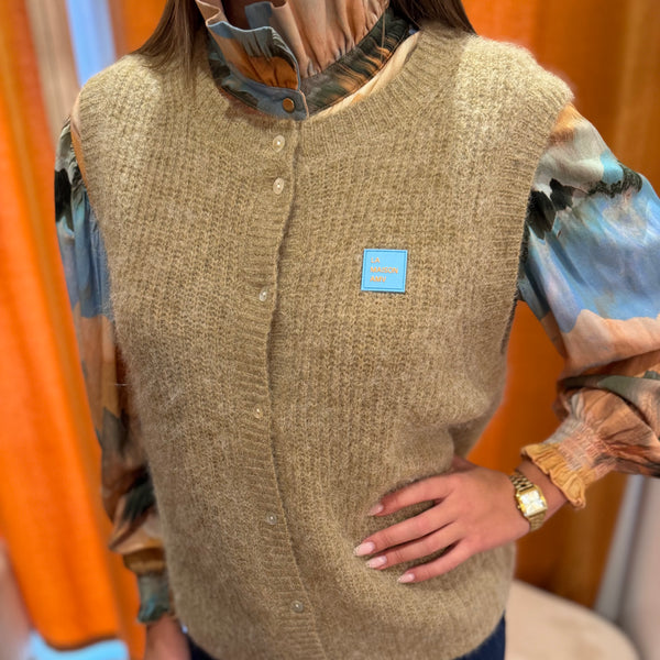 Gilet sans manche east sable chiné