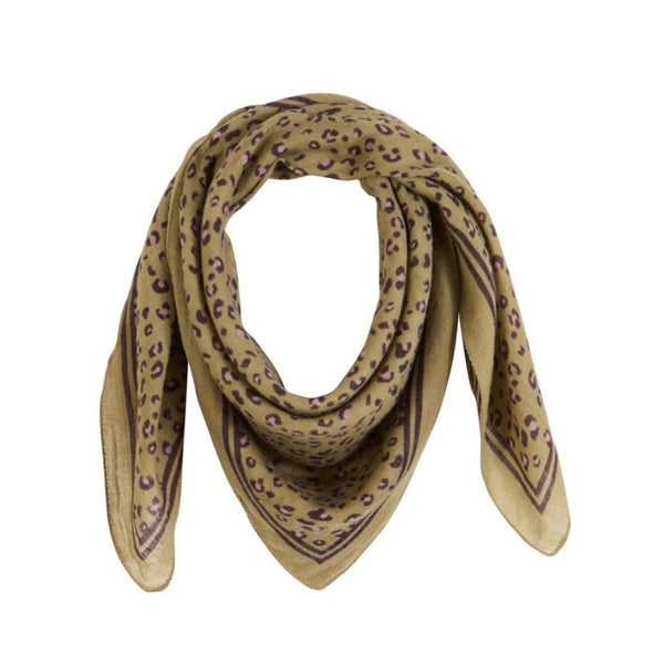 Foulard en laine Léopard Ambre