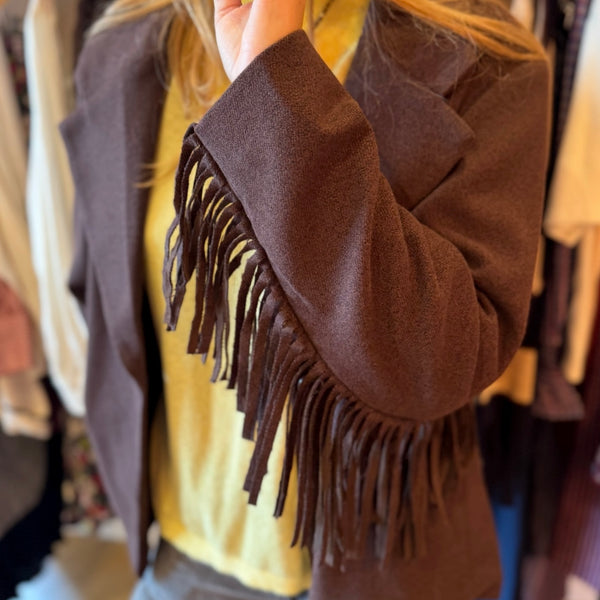 Veste à franges Ange Café