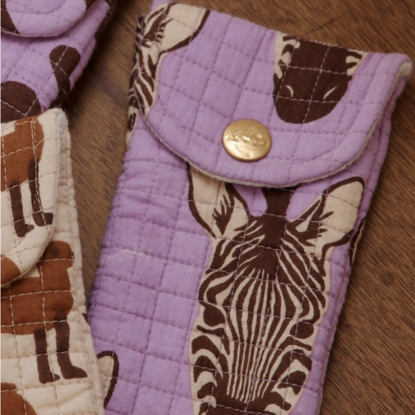 Enveloppe Pitara Zebre Mauve