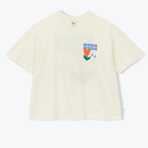 T-shirt bisous écru