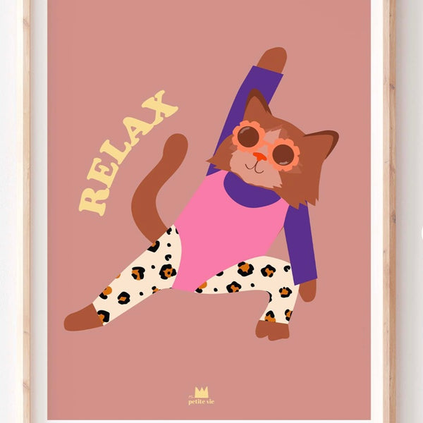 Affiche « chat aérobic »