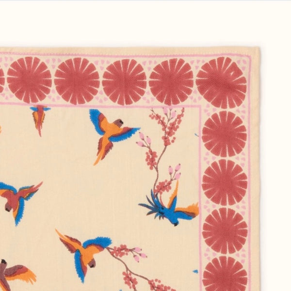 Small Foulard Manika cerisier Macadamia dahlia