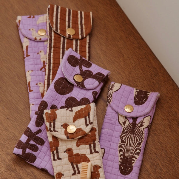 Enveloppe Pitara Zebre Mauve