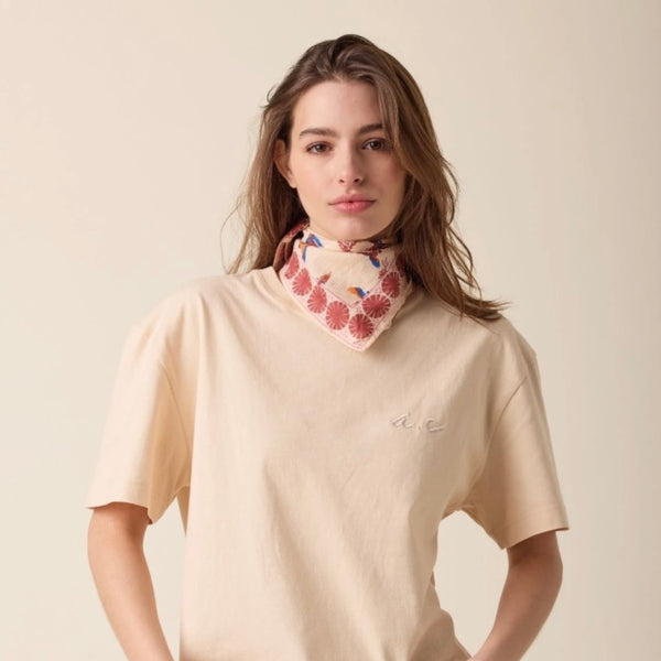 Small Foulard Manika cerisier Macadamia dahlia