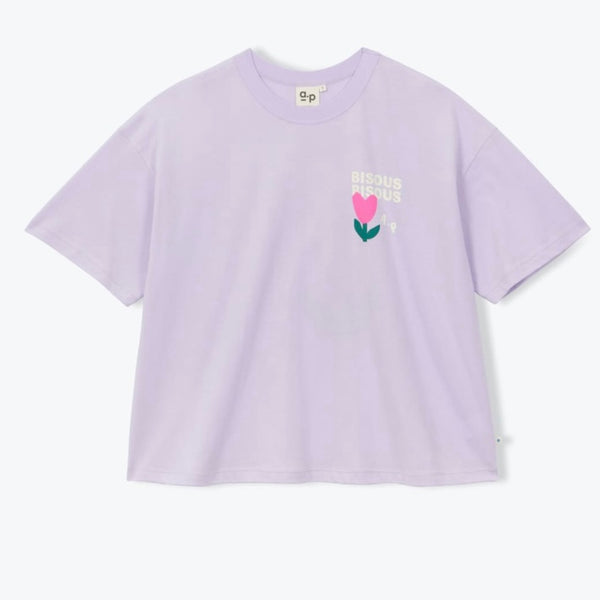 T-shirt bisous lilas