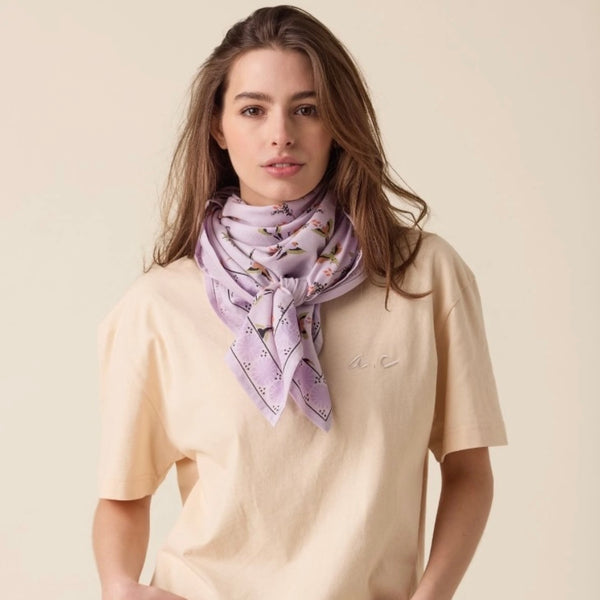 Big Foulard LATIKA Cerisier lilas
