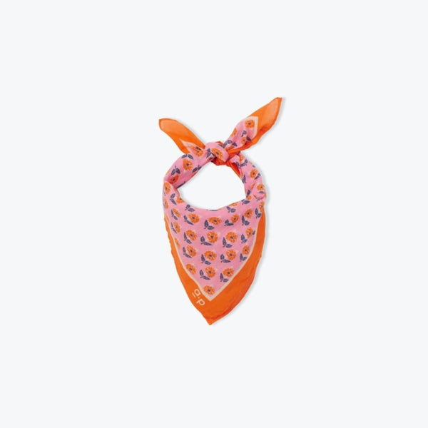 Foulard fleur rose