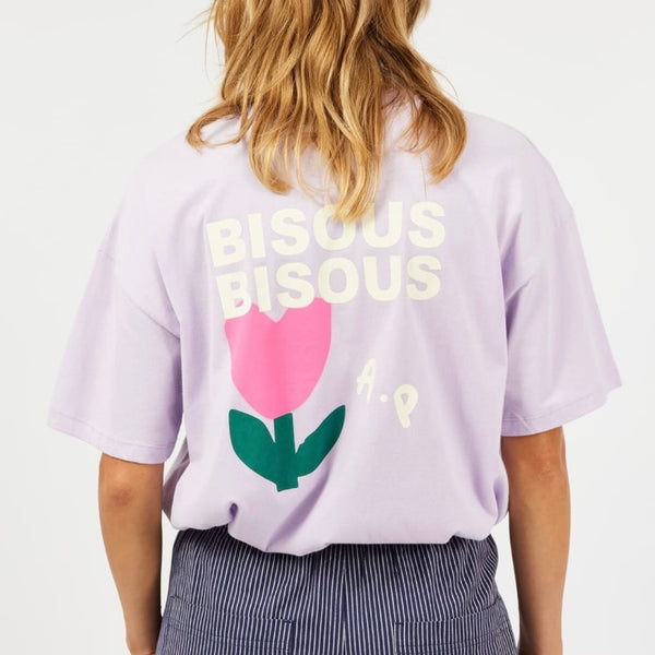 T-shirt bisous lilas