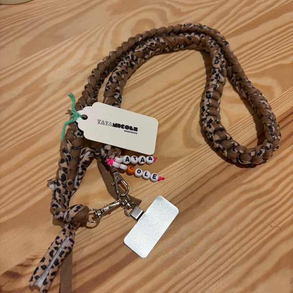 Cordon de téléphone Marron Léopard