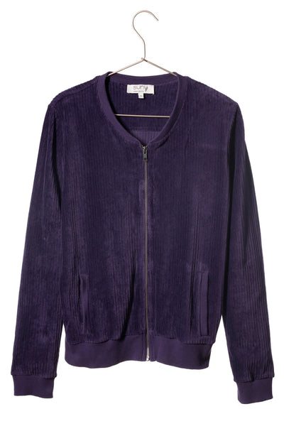 Blouson en velours bio ZIPPY SUNY Violet Royal