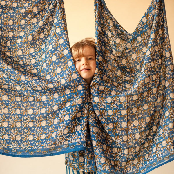Small foulard Maniika Soleil Bleu Klein